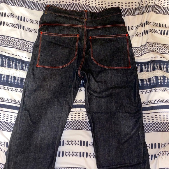 (1 of 1) 12oz japanese selvedge denim popcorn black pants - Picture 2 of 6